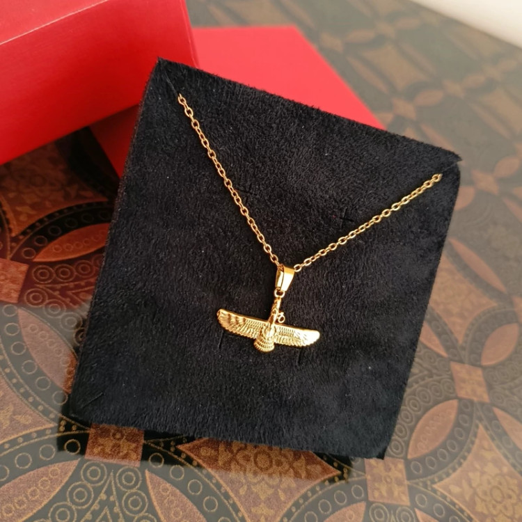 گردنبند مردانه مدل فروهر رنگ ثابت سایز کوچیک اقساط 4 ماهه